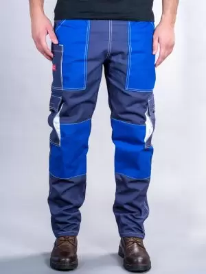 מכנסי עבודה דגמ"ח כחול בהיר עם כחול בוהק
